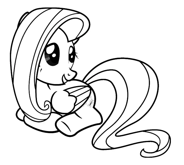 Desenhos de Fluttershy Para Colorir 44