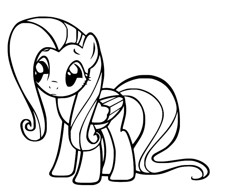 Desenhos de Fluttershy Para Colorir 46