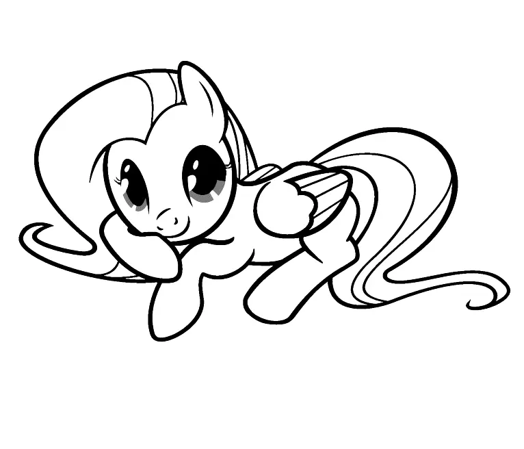 Desenhos de Fluttershy Para Colorir 48