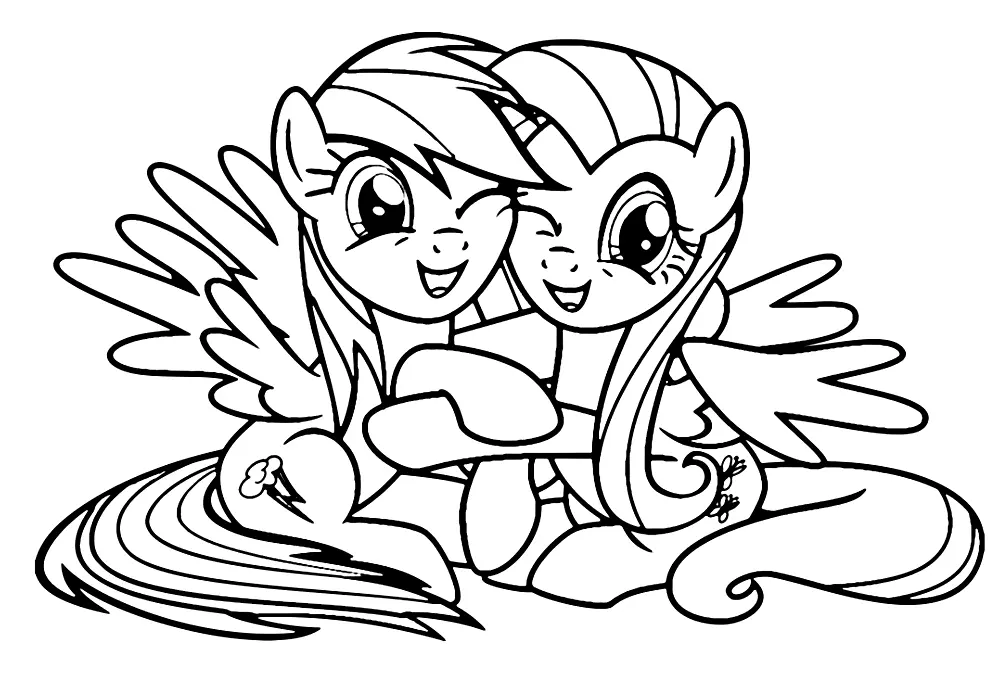 Desenhos de Fluttershy Para Colorir 5