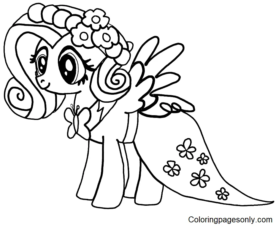 Desenhos de Fluttershy Para Colorir 6