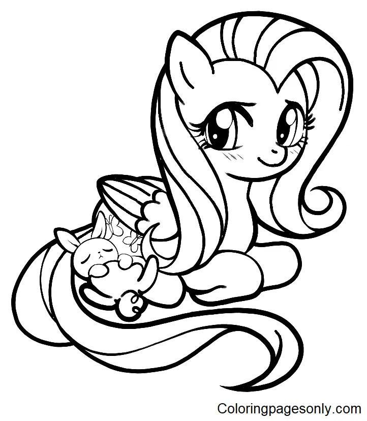 Desenhos de Fluttershy Para Colorir 7