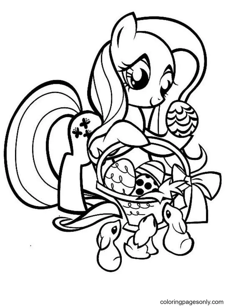 Desenhos de Fluttershy Para Colorir 8