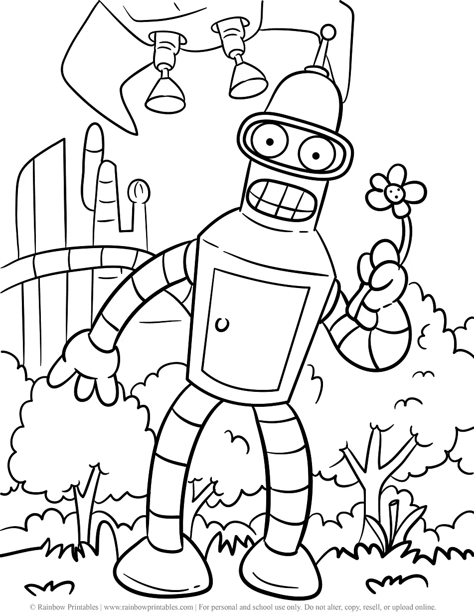 Desenhos de Futurama Para Colorir 10