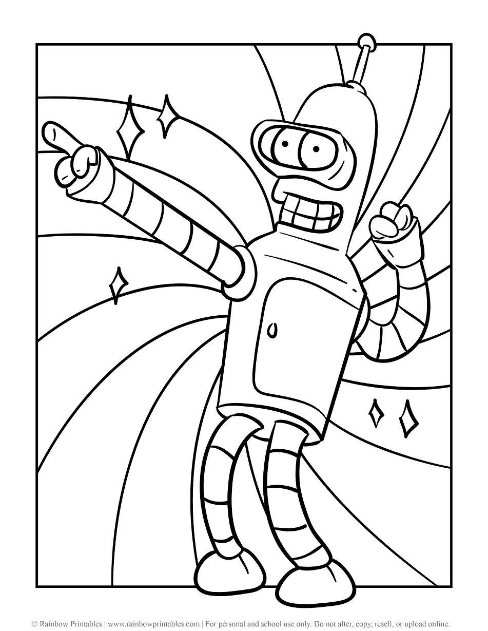 Desenhos de Futurama Para Colorir 11