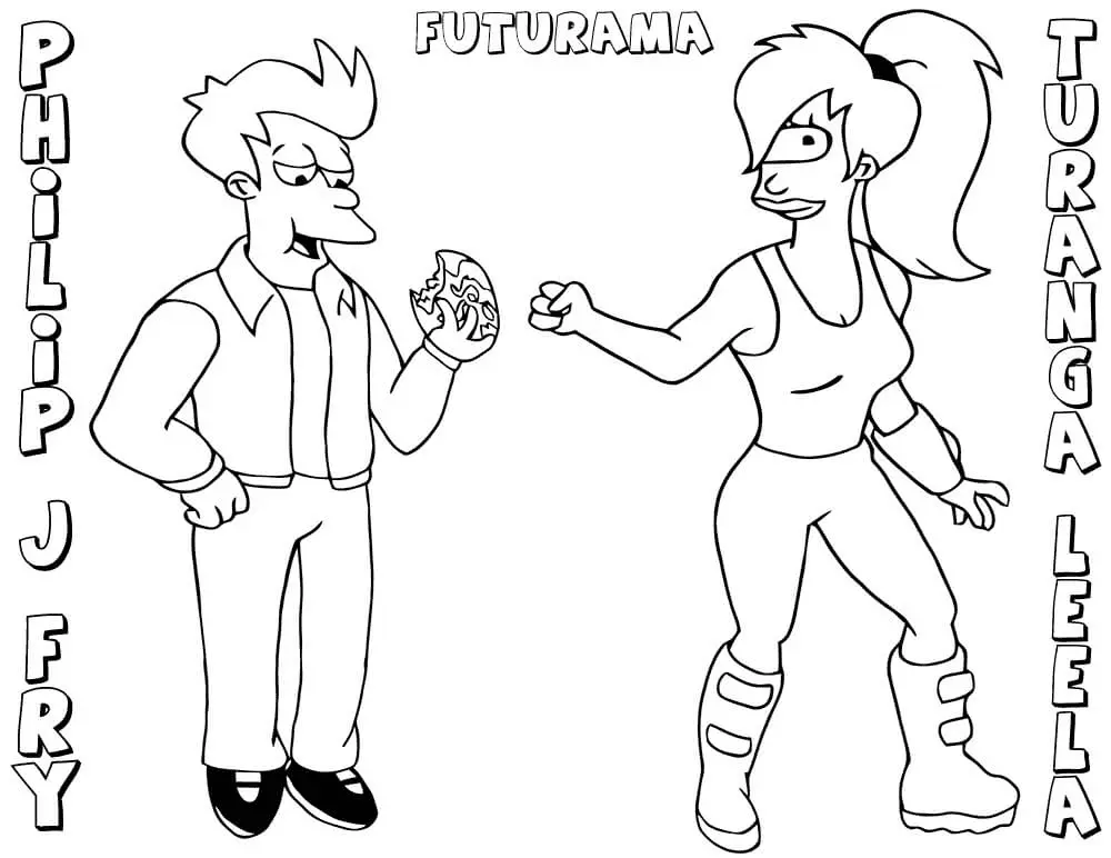 Desenhos de Futurama Para Colorir 21