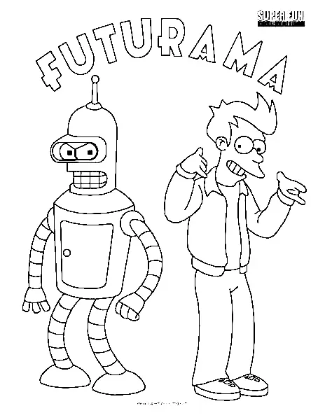 Desenhos de Futurama Para Colorir 28