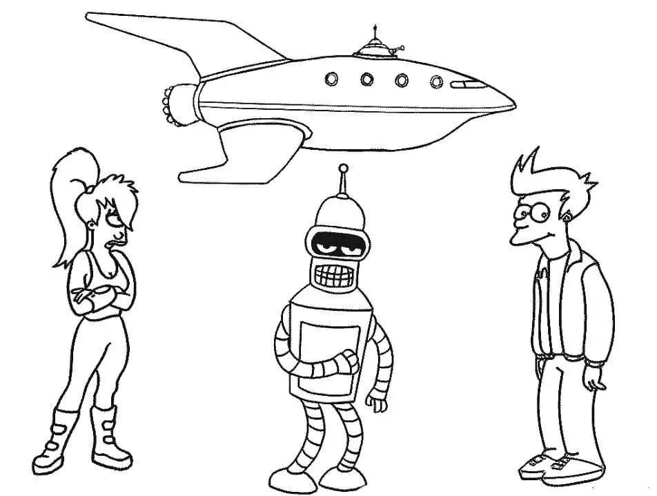 Desenhos de Futurama Para Colorir 34