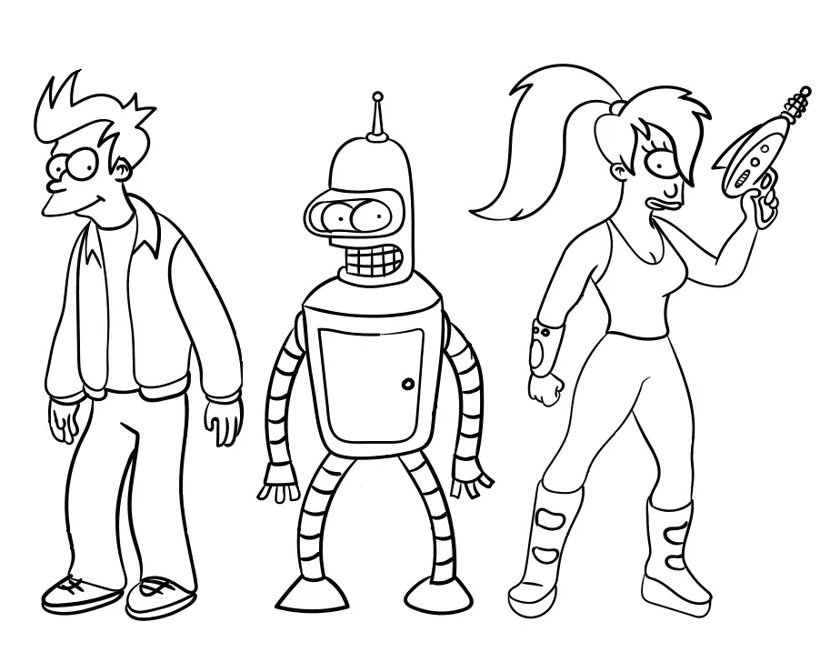 Desenhos de Futurama Para Colorir 4