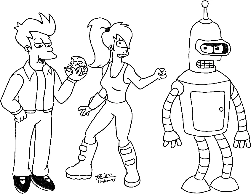 Desenhos de Futurama Para Colorir 42