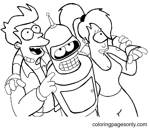 Desenhos de Futurama Para Colorir 9