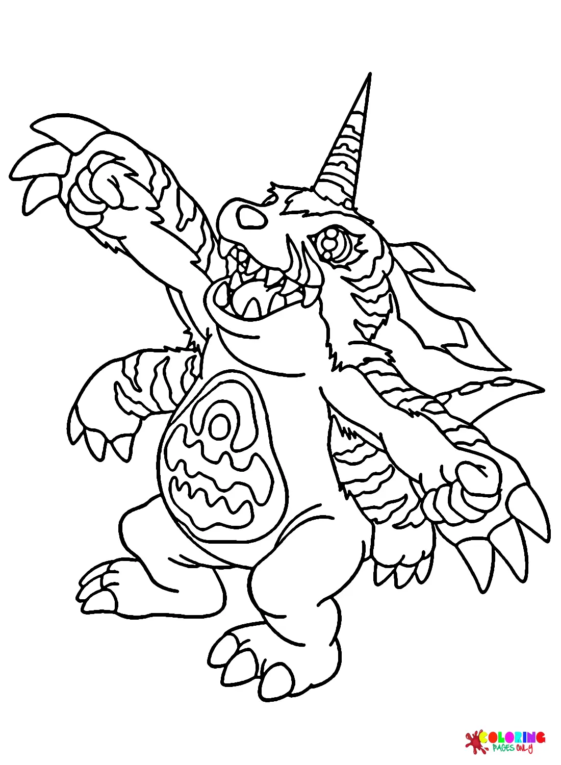 Desenhos de Gabumon Para Colorir 12