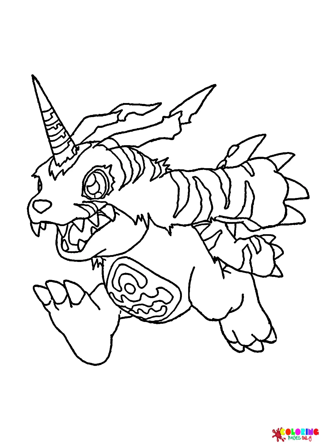 Desenhos de Gabumon Para Colorir 14