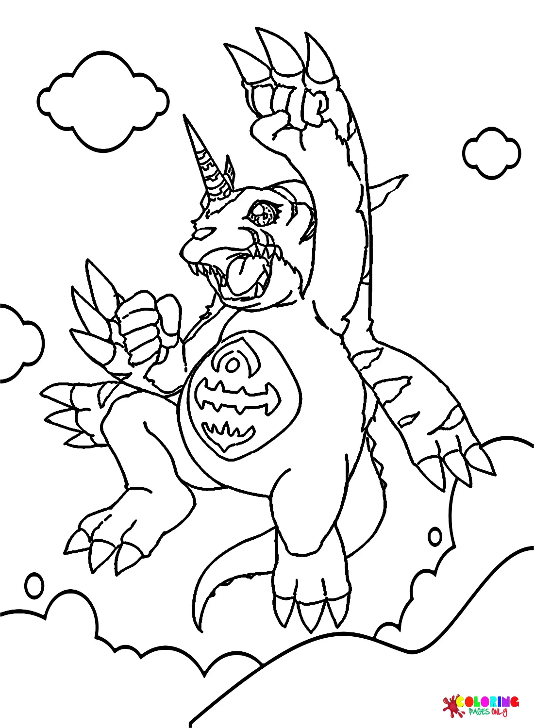 Desenhos de Gabumon Para Colorir 2