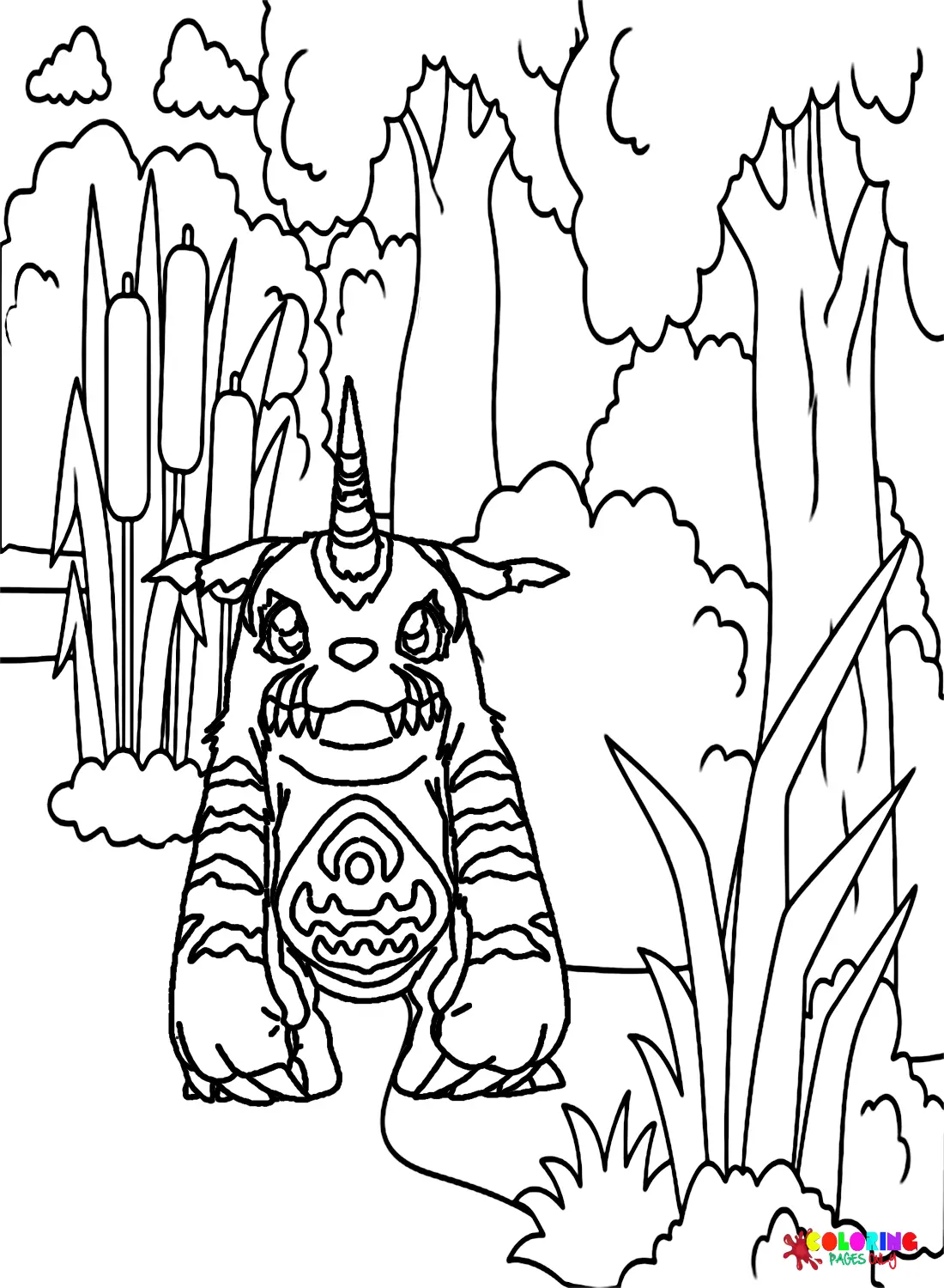 Desenhos de Gabumon Para Colorir 21