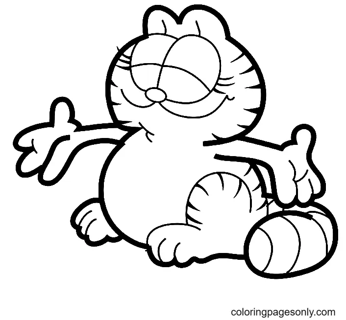 Desenhos de Garfield Para Colorir 10