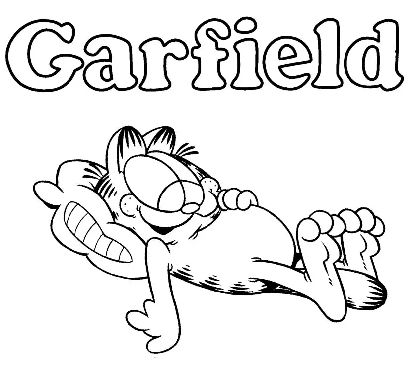 Desenhos de Garfield Para Colorir 11