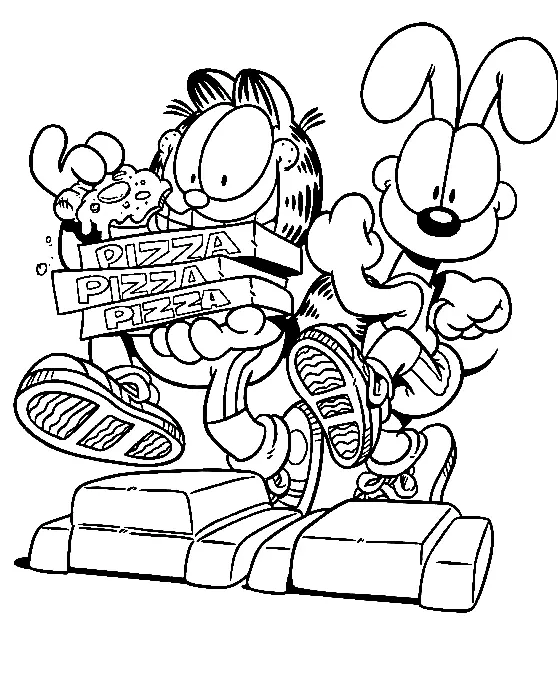 Desenhos de Garfield Para Colorir 12