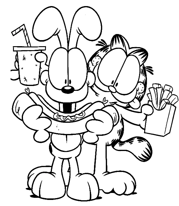 Desenhos de Garfield Para Colorir 13