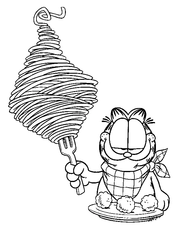 Desenhos de Garfield Para Colorir 17