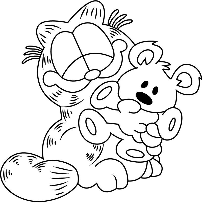 Desenhos de Garfield Para Colorir 18