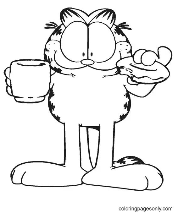 Desenhos de Garfield Para Colorir 25