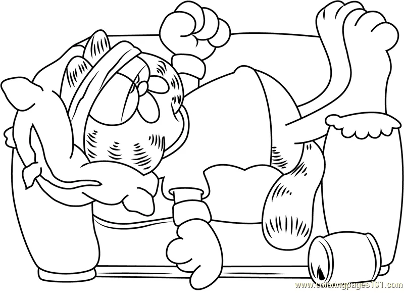 Desenhos de Garfield Para Colorir 29