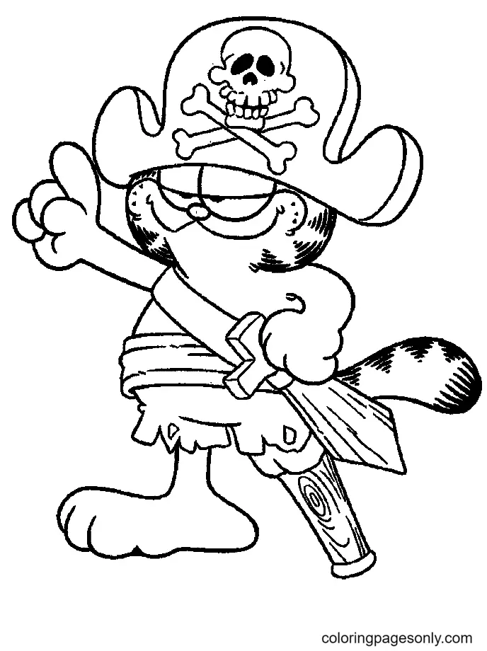 Desenhos de Garfield Para Colorir 37