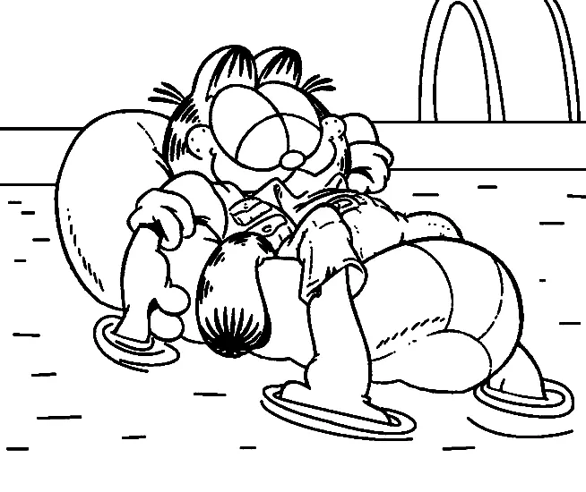 Desenhos de Garfield Para Colorir 43