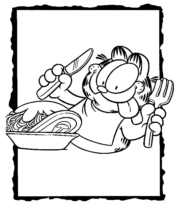 Desenhos de Garfield Para Colorir 47