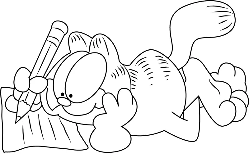 Desenhos de Garfield Para Colorir 7