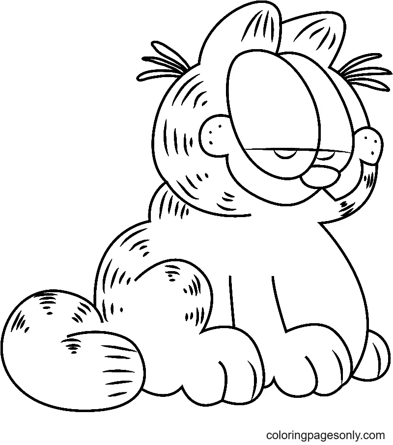 Desenhos de Garfield Para Colorir 8