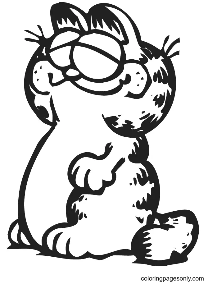 Desenhos de Garfield Para Colorir 9