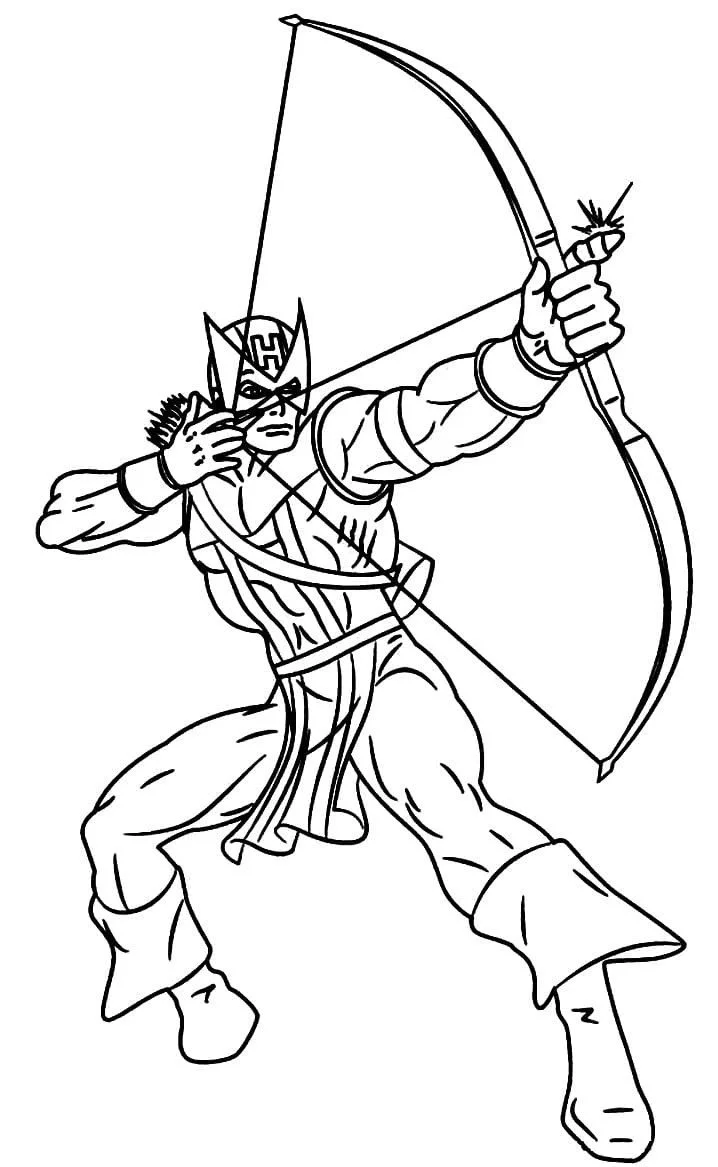 Desenhos de Gaviao Arqueiro Para Colorir - Clint Barton 1