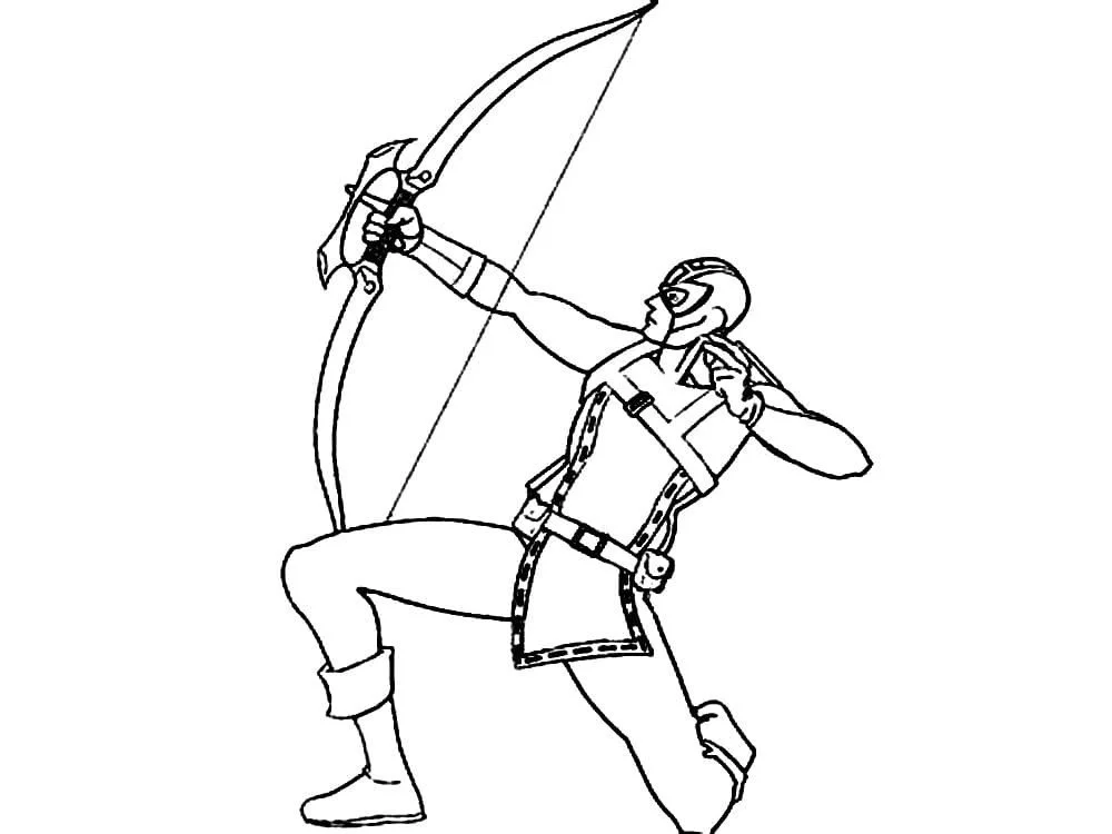 Desenhos de Gaviao Arqueiro Para Colorir - Clint Barton 3
