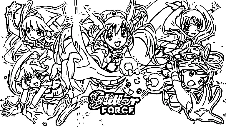 Desenhos de Glitter Force Para Colorir 23