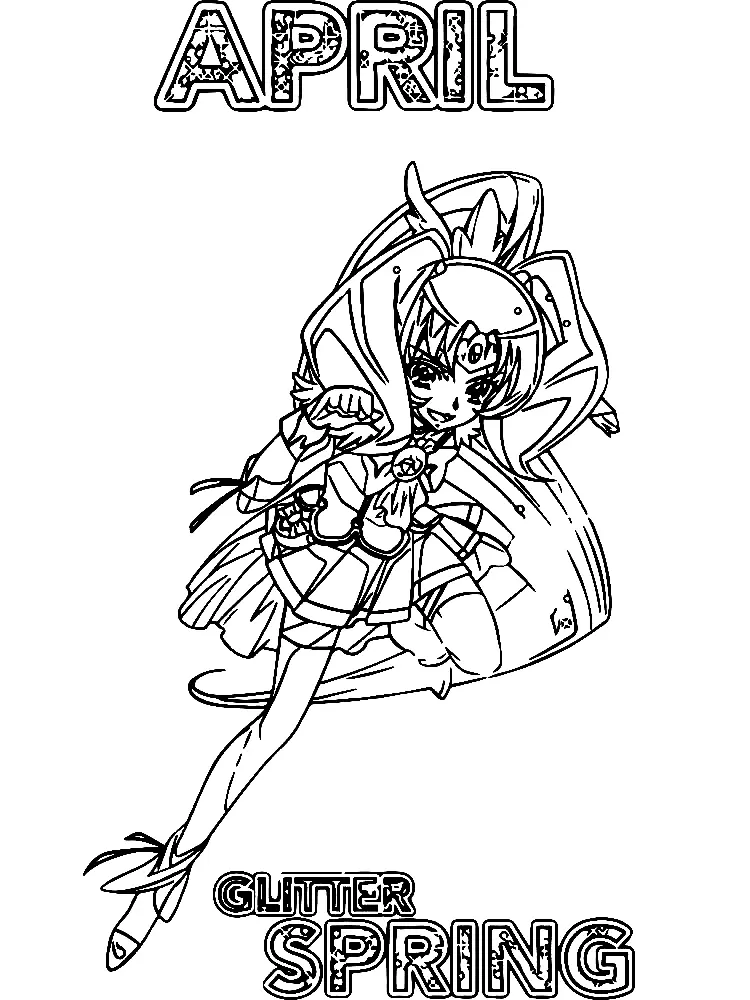 Desenhos de Glitter Force Para Colorir 25