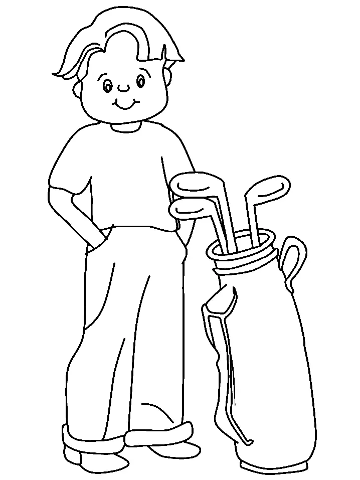 Desenhos de Golf Para Colorir