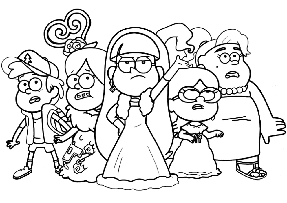 Desenhos de Gravity Falls Para Colorir 1