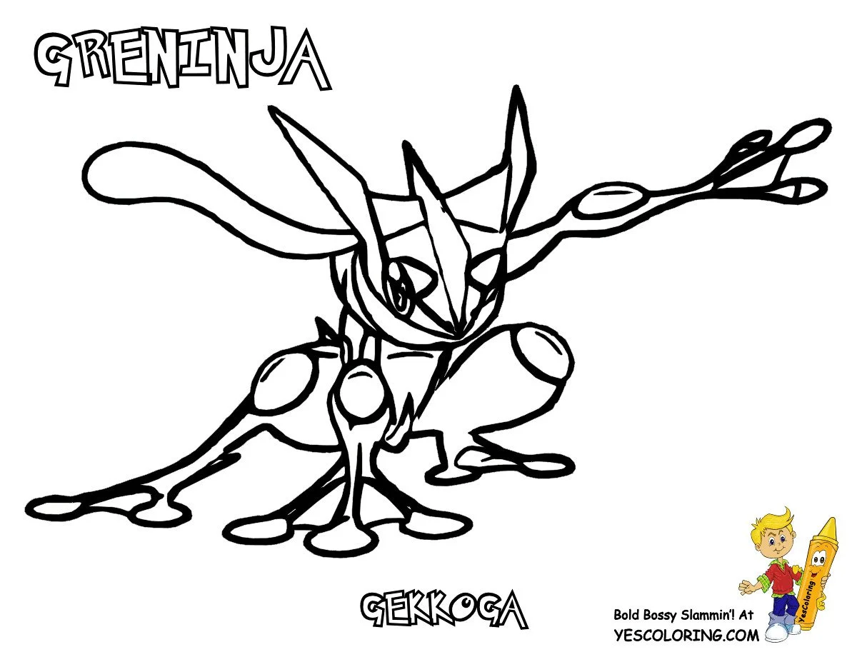 Desenhos de Greninja Para Colorir 13