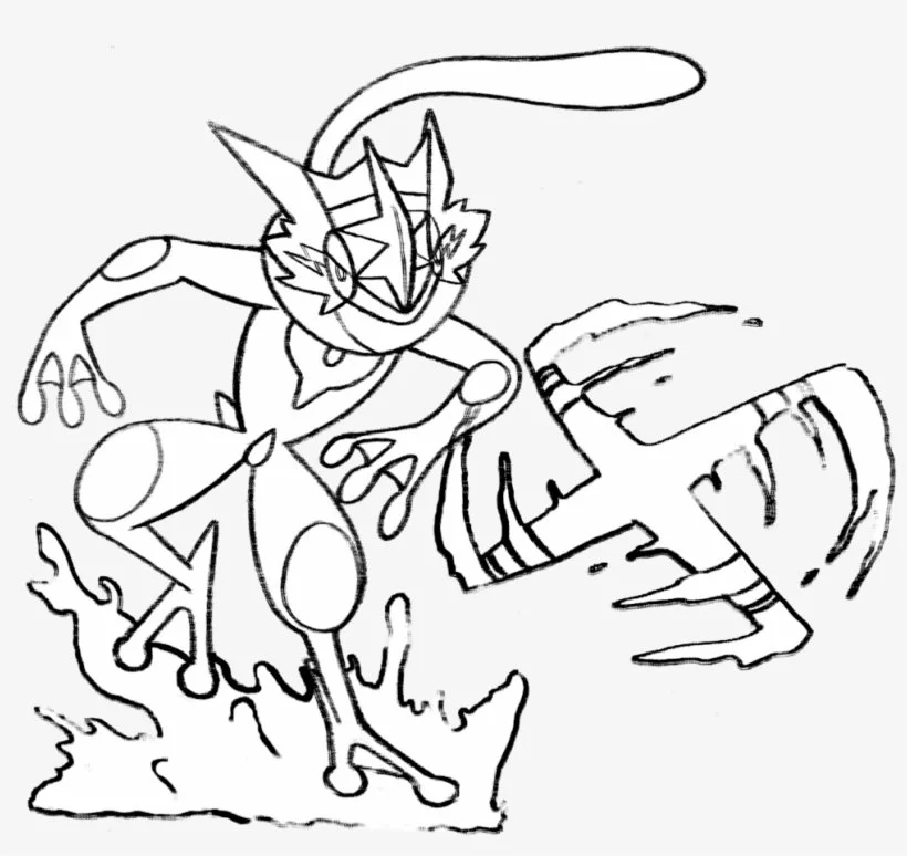 Desenhos de Greninja Para Colorir 4