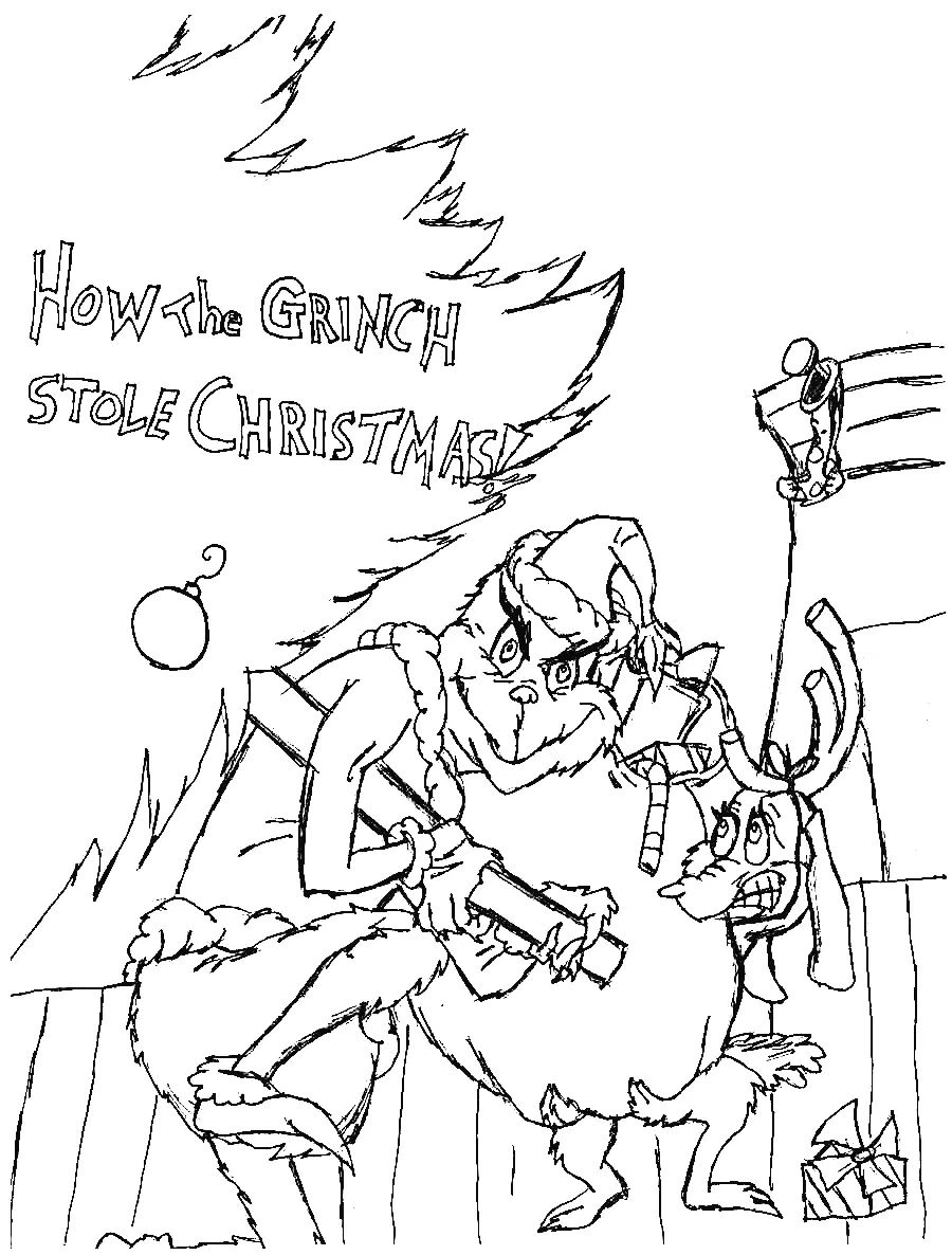 Desenhos de Grinch Para Colorir 34