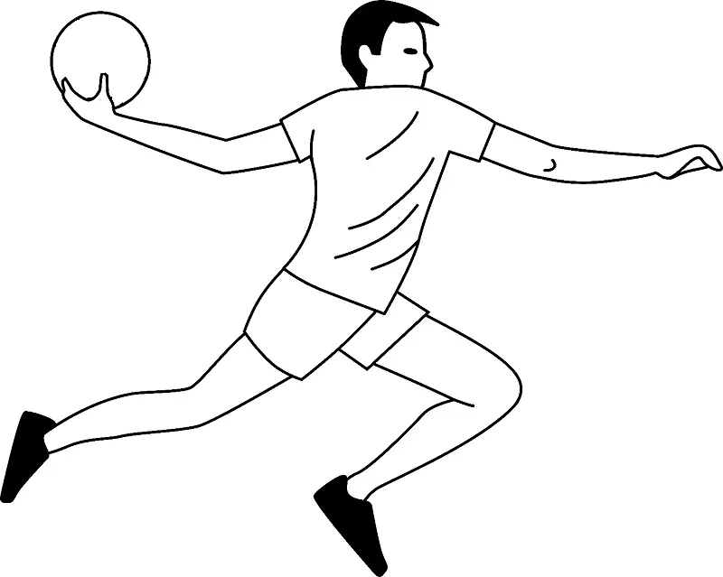 Desenhos de Handebol Para Colorir