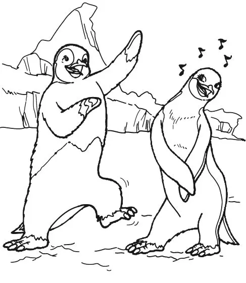 Desenhos de Happy Feet Para Colorir 1