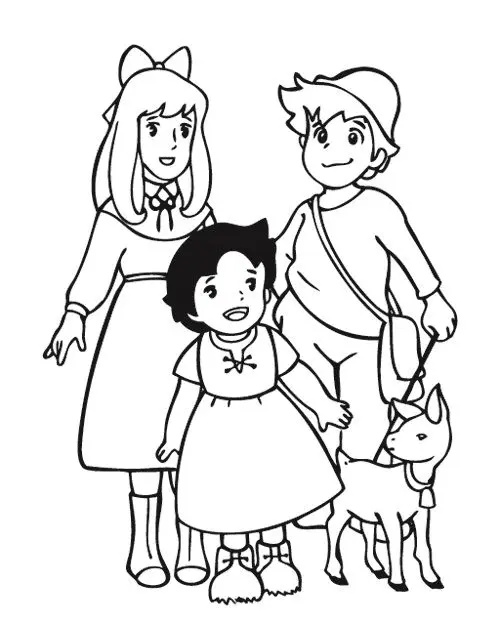 Desenhos de Heidi Para Colorir 1