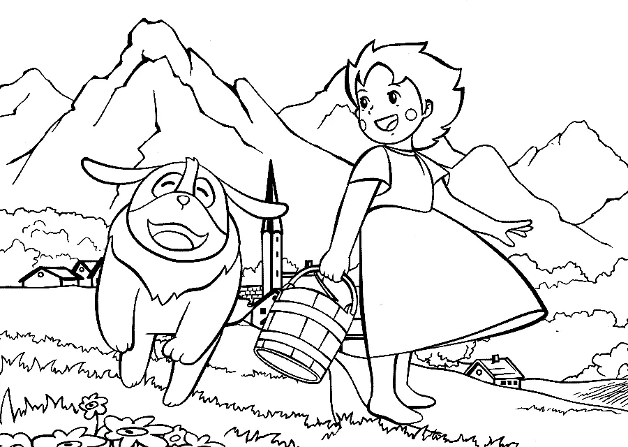 Desenhos de Heidi Para Colorir 2