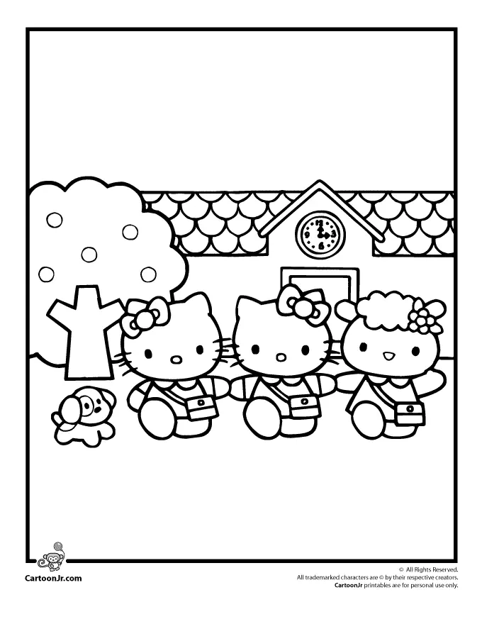 Desenhos de Hello Kitty e Seus Amigos Para Colorir 11