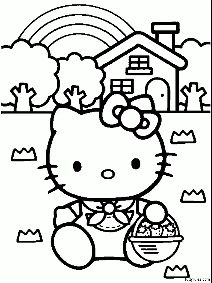 Desenhos de Hello Kitty e Seus Amigos Para Colorir 12