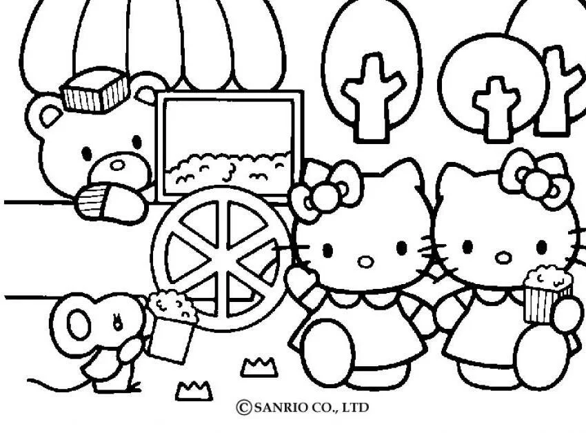 Desenhos de Hello Kitty e Seus Amigos Para Colorir 13