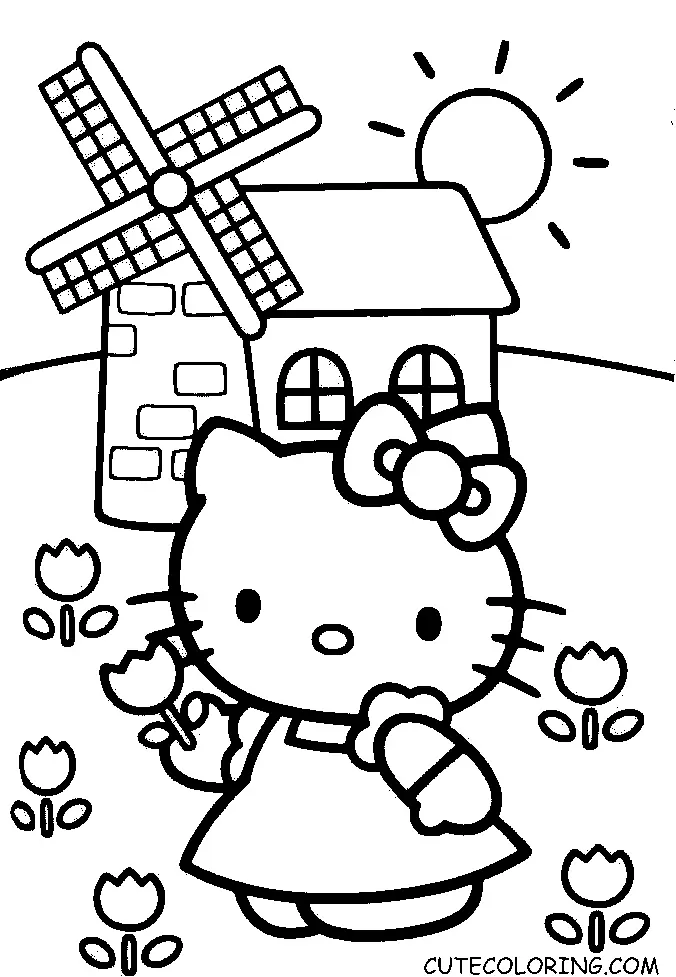 Desenhos de Hello Kitty e Seus Amigos Para Colorir 18